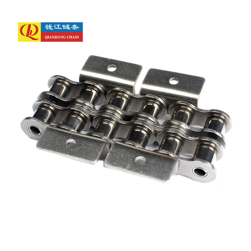 Lampiran rantai konveyor pitch pendek baja tahan karat