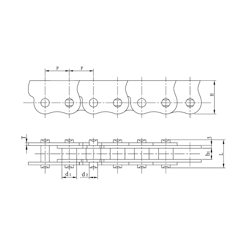 Rantai anti-sidebow tahan penuaan pengerjaan halus untuk pintu dan jendela otomatis