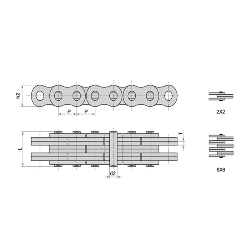 (Seri LL) Rantai daun stabilitas tinggi dengan perawatan rendah