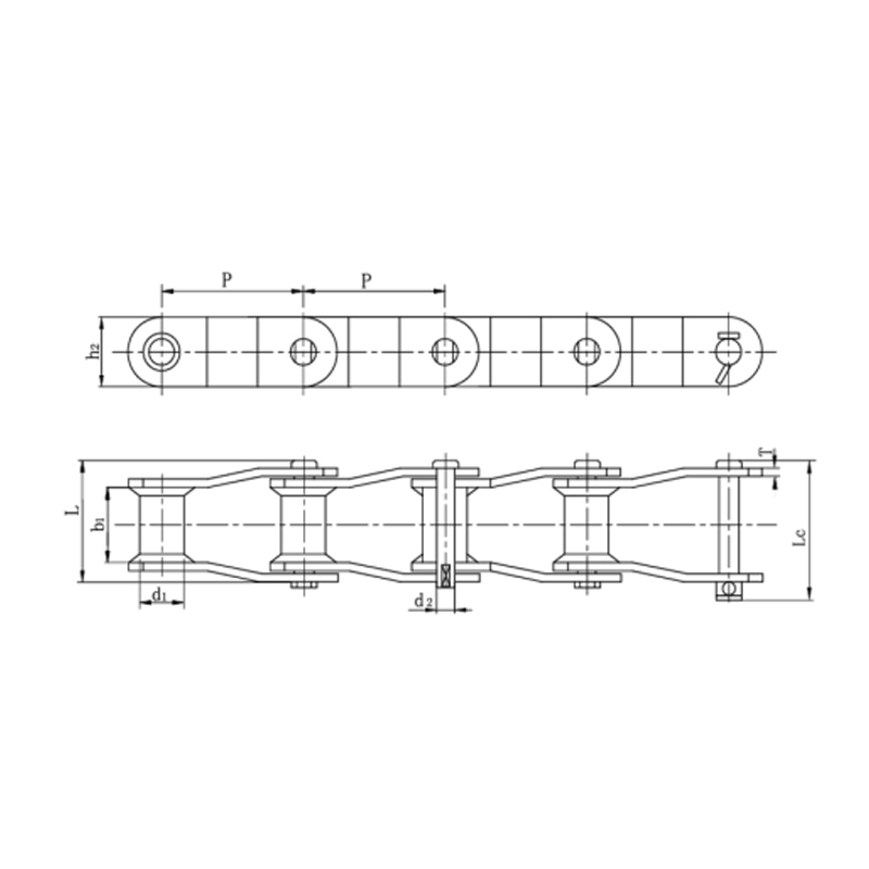 Rantai pabrik tautan engkol tipe baja yang dilas