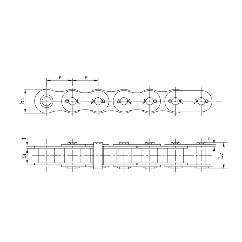 Rantai roller tipe cottered seri tugas berat